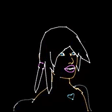 Glamorous graphic laser show