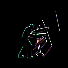 George Michael graphic laser show